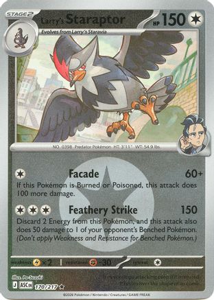 [PKM] Larry's Staraptor - 170/217 (Energy Symbol Pattern) [ME: Ascended Heroes] Reverse Holofoil