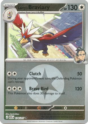 [PKM] Larry's Braviary (Energy Symbol Pattern) 174  - Reverse Holofoil ME Ascended Heroes - Uncommon