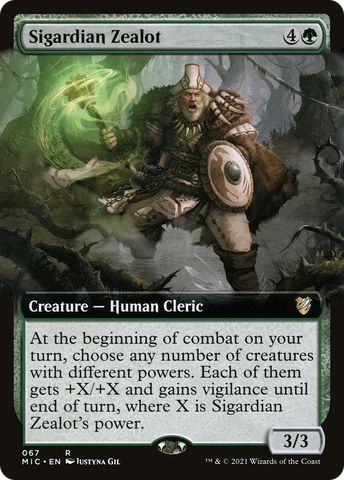 {R} Sigardian Zealot (Extended Art) [Innistrad: Midnight Hunt Commander][MIC 067]