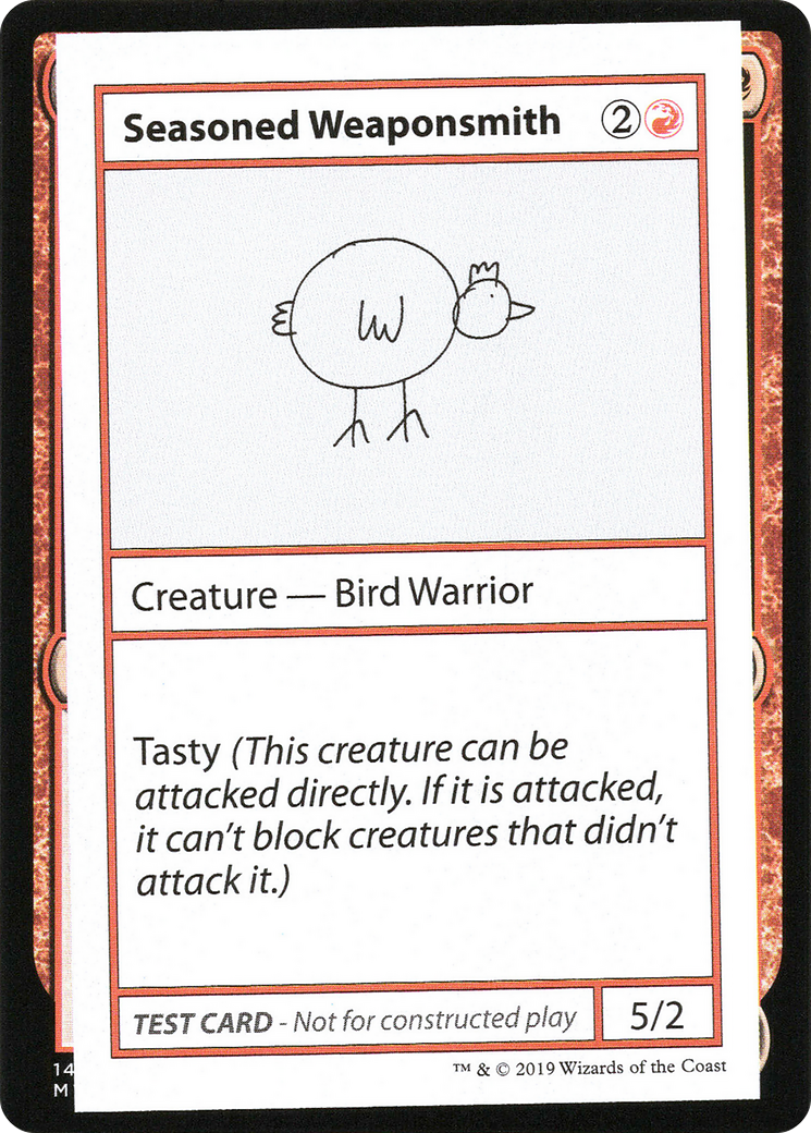 {R} Seasoned Weaponsmith (2021 Edition) [Mystery Booster Playtest Cards][CMB1 063]