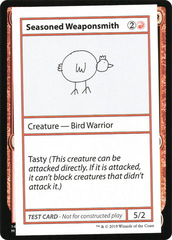 {R} Seasoned Weaponsmith (2021 Edition) [Mystery Booster Playtest Cards][CMB1 063]