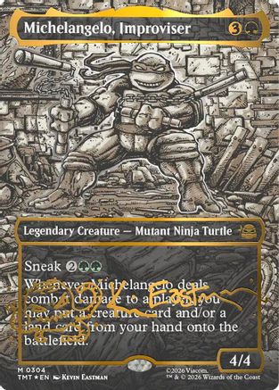 Michelangelo, Improviser (Borderless) (Gold-Stamped Signature) [TMT 304]  Foil