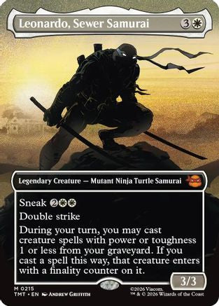 Leonardo, Sewer Samurai (Borderless) [TMT 215]  Foil