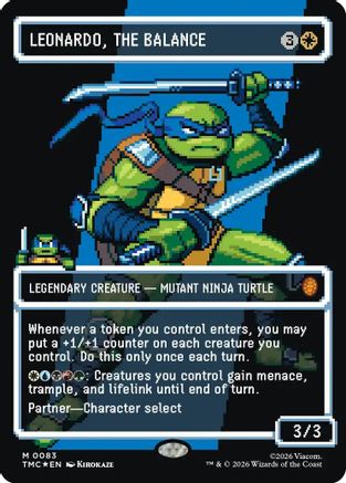 Leonardo, the Balance (0083) (Borderless) (Surge Foil) [TMC 083]  Foil