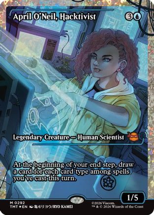 April O'Neil, Hacktivist (0292) (Showcase) (Fracture Foil) [TMT 292]  Foil
