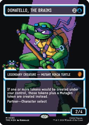Donatello, the Brains (0085) (Borderless) (Surge Foil) [TMC 085]  Foil