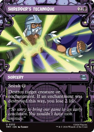 Shredder's Technique (Showcase) [TMT 232]  Foil