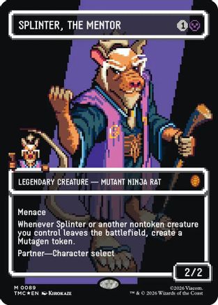 Splinter, the Mentor (0089) (Borderless) (Surge Foil) [TMC 089]  Foil