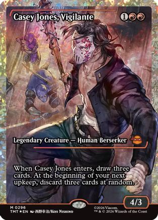 Casey Jones, Vigilante (0296) (Showcase) (Fracture Foil) [TMT 296]  Foil