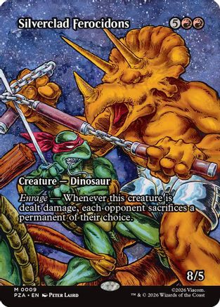 Silverclad Ferocidons (Borderless) [PZA 009]  Foil