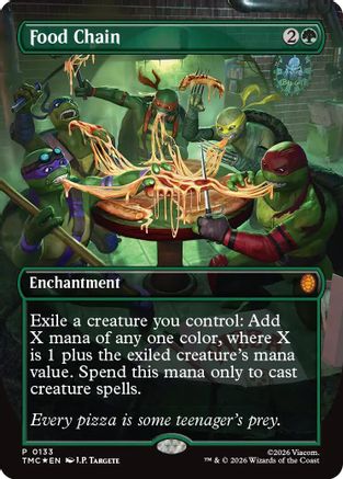 {R} Food Chain (Borderless) (Foil) [Commander Teenage Mutant Ninja Turtles] [TMC 133]