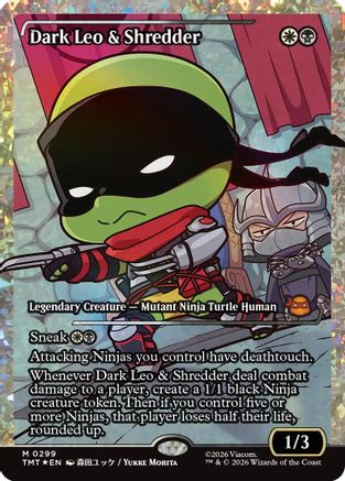 Dark Leo & Shredder (Showcase) (Fracture Foil) [TMT 299]  Foil
