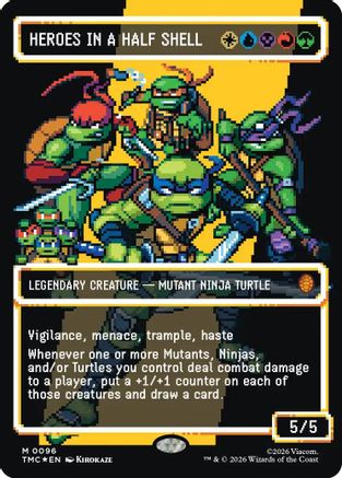 Heroes in a Half Shell (0096) (Borderless) (Surge Foil) [TMC 096]  Foil