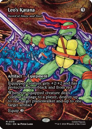 Leo's Katana - Sword of Sinew and Steel (Borderless) [PZA 018]  Foil