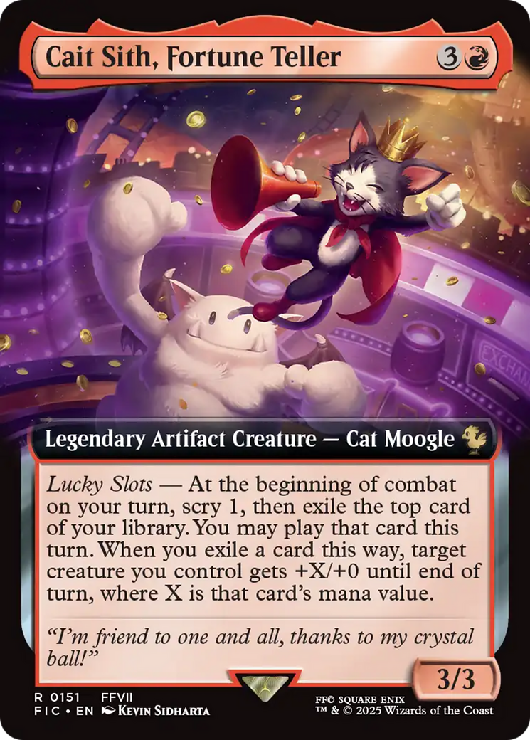 {R} Cait Sith, Fortune Teller (Extended Art) [FINAL FANTASY Commander][FIC 151]