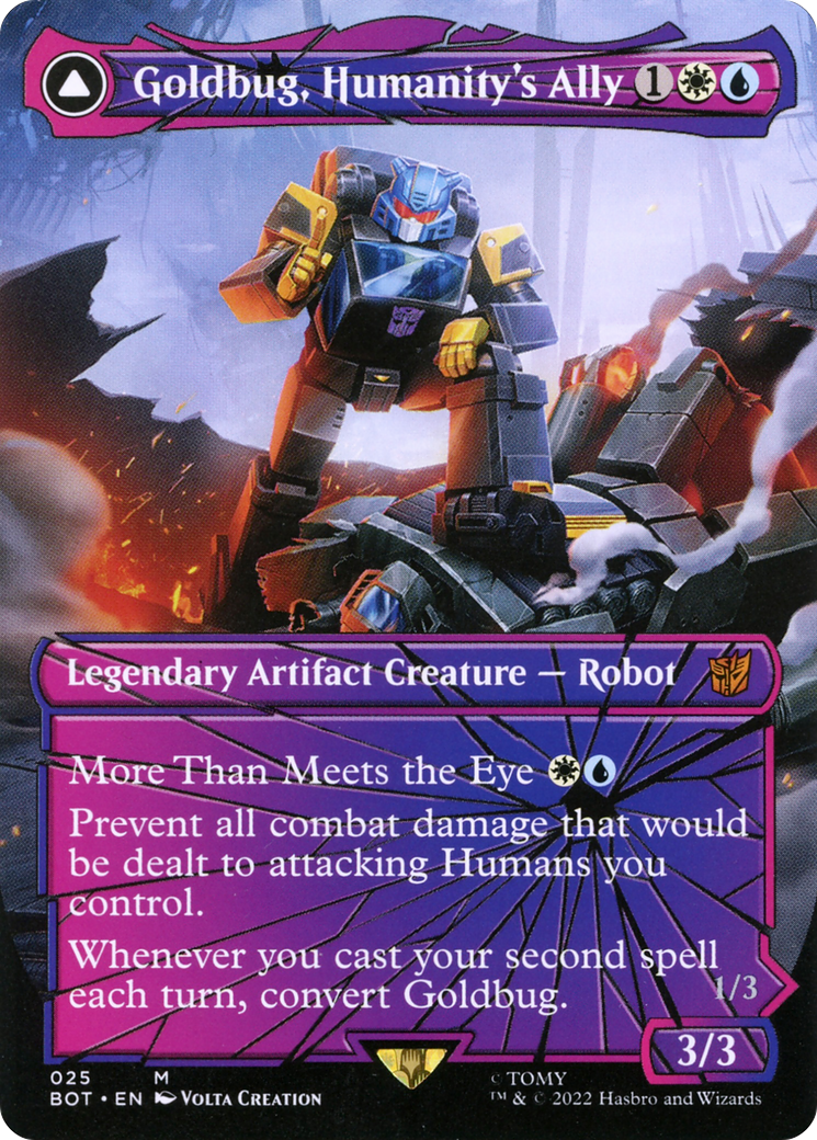 {R} Goldbug, Humanity's Ally // Goldbug, Scrappy Scout (Shattered Glass) [Transformers][BOT 025] - Misty Mountain Games