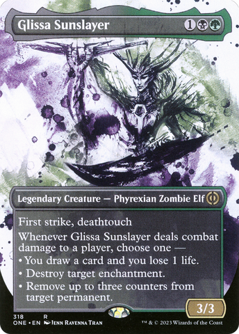 {R} Glissa Sunslayer (Borderless Ichor) [Phyrexia: All Will Be One][ONE 318]