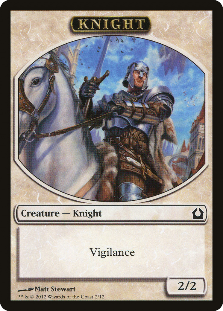{T} Knight Token [Return to Ravnica Tokens][TRTR 002]