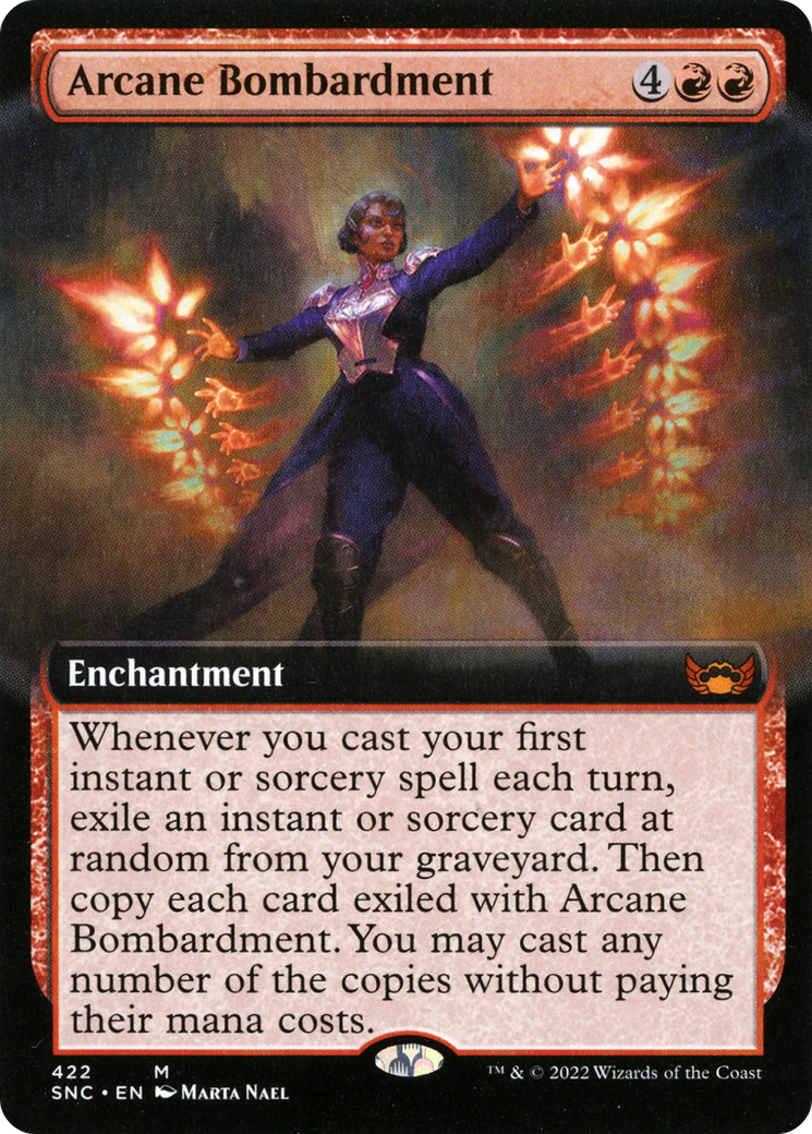 {R} Arcane Bombardment (Extended Art) [Streets of New Capenna][SNC 422]