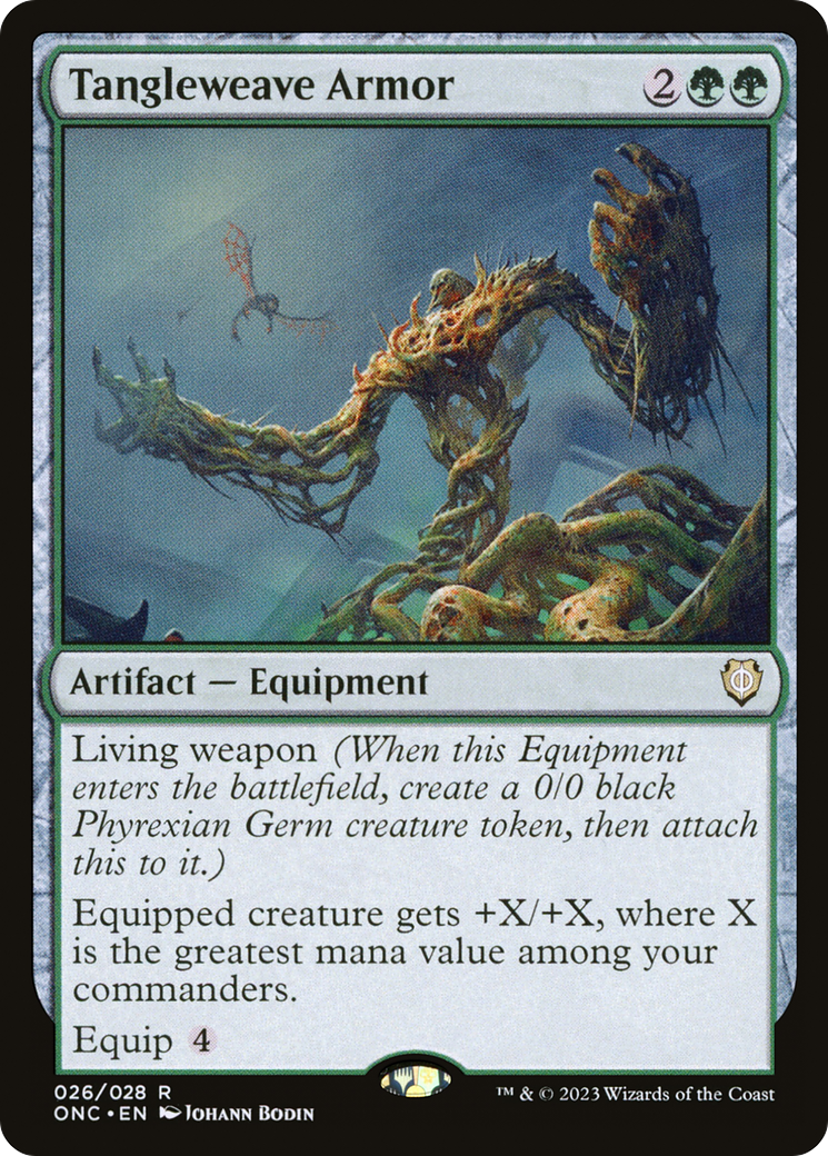 {R} Tangleweave Armor [Phyrexia: All Will Be One Commander][ONC 026]