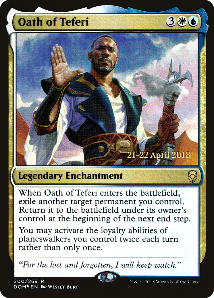 {R} Oath of Teferi [Dominaria Prerelease Promos][PR DOM 200]