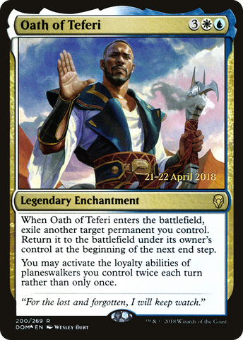 {R} Oath of Teferi [Dominaria Prerelease Promos][PR DOM 200]