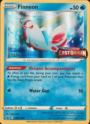 [PKM] Finneon (Prerelease Staff) (SWSH240) Holofoil [SWSH Sword & Shield Promo Cards]