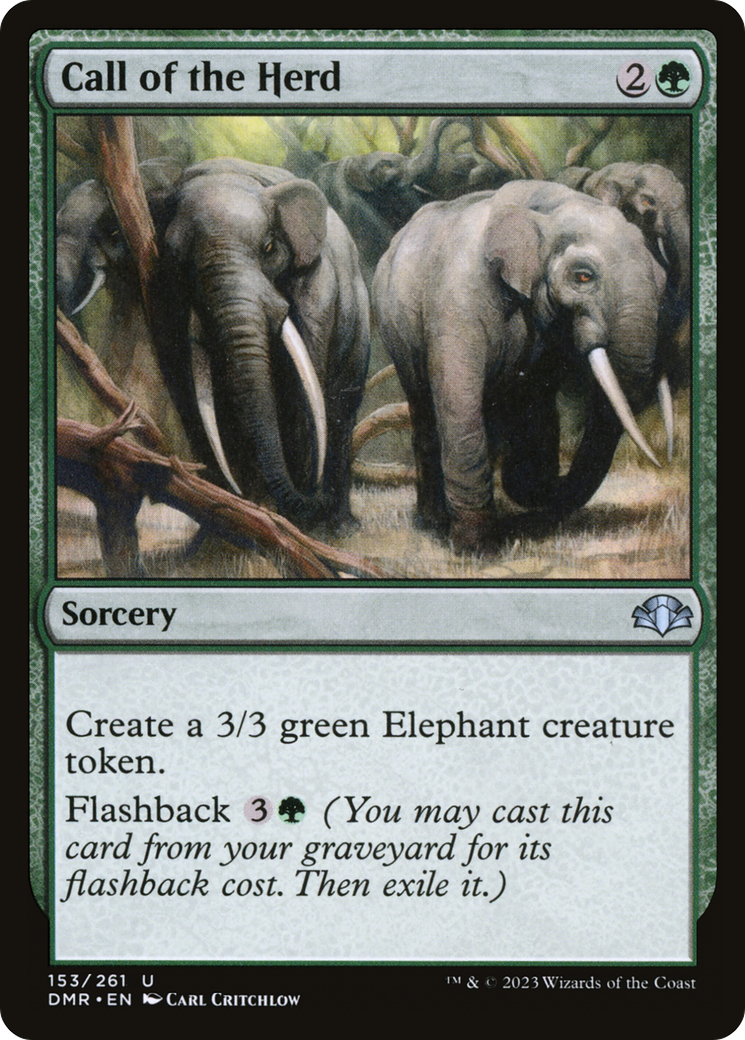 {C} Call of the Herd [Dominaria Remastered][DMR 153]