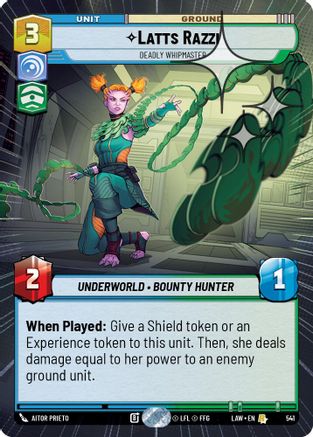 Latts Razzi - Deadly Whipmaster (Hyperspace Foil) (541) - A Lawless Time Foil