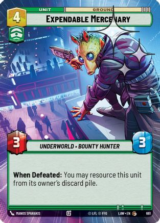 Expendable Mercenary (Hyperspace Foil) (661) - A Lawless Time Foil