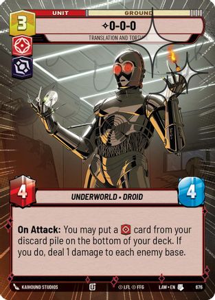 0-0-0 - Translation and Torture (Hyperspace Foil) (676) - A Lawless Time Foil