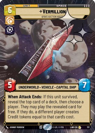 Vermillion - Qi'Ra's Auction House (Hyperspace Foil) (717) - A Lawless Time Foil