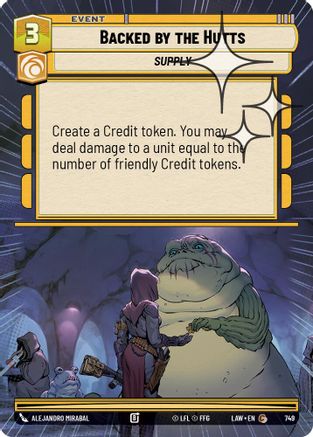 Backed by the Hutts (Hyperspace Foil) (749) - A Lawless Time Foil
