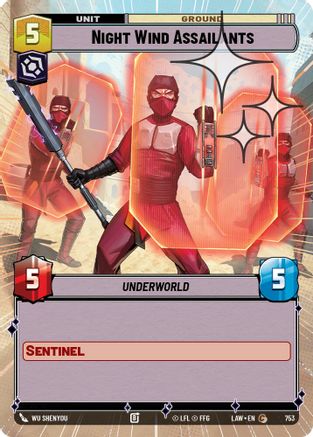 Night Wind Assailants (Hyperspace Foil) (753) - A Lawless Time Foil