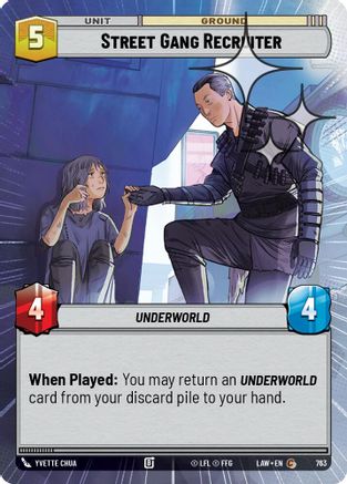 Street Gang Recruiter (Hyperspace Foil) (763) - A Lawless Time Foil