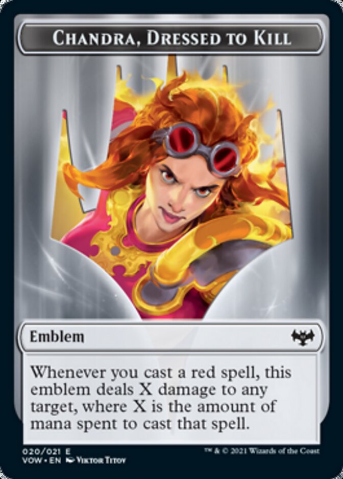 {T} Chandra, Dressed to Kill Emblem [Innistrad: Crimson Vow Tokens][TVOW 020]