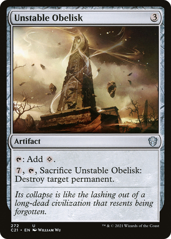{C} Unstable Obelisk [Commander 2021][C21 272]