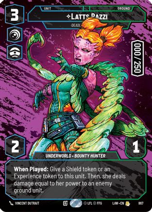Latts Razzi - Deadly Whipmaster (Serialized) (867) - A Lawless Time Foil
