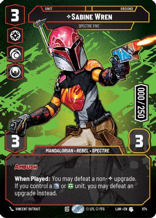 Sabine Wren - Spectre Five (Serialized) (874) - A Lawless Time Foil