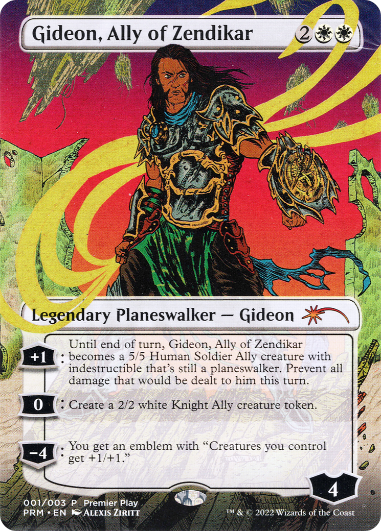 {R} Gideon, Ally of Zendikar (Borderless) [Regional Championship Qualifiers 2022][RCQ 001]
