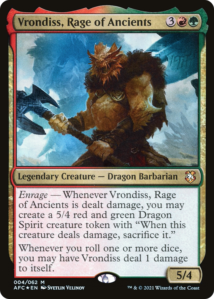 {R} Vrondiss, Rage of Ancients [Dungeons & Dragons: Adventures in the Forgotten Realms Commander][AFC 004]