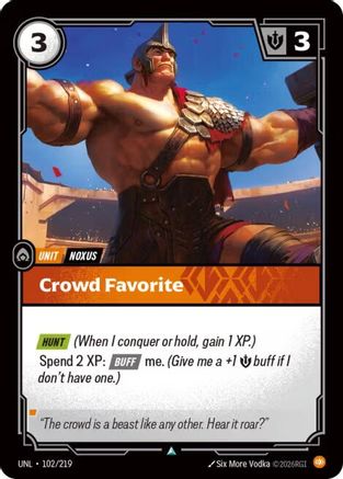 [RFB] Crowd Favorite (Foil) (102/219) - Unleashed