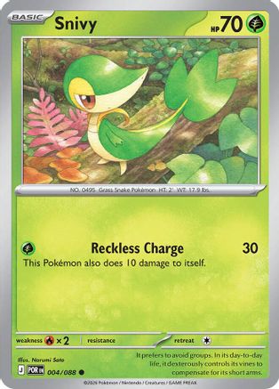 [PKM] Snivy 004  - Reverse Holofoil ME03 Perfect Order - Common