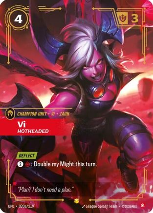 [RFB] Vi - Hotheaded (Alternate Art) (Foil) (030a/219) - Unleashed