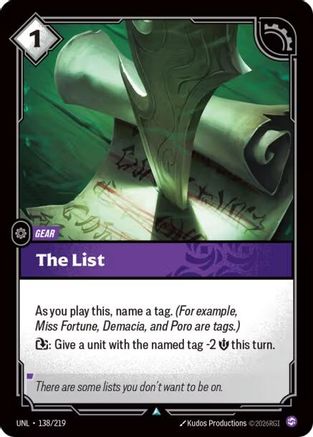 [RFB] The List (138/219) - Unleashed