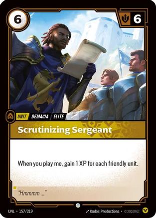[RFB] Scrutinizing Sergeant (157/219) - Unleashed