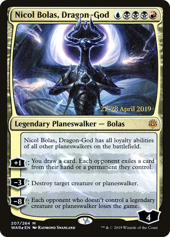 {R} Nicol Bolas, Dragon-God [War of the Spark Prerelease Promos][PR WAR 207]