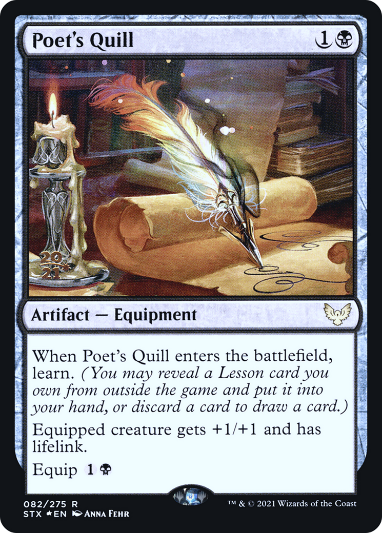 {R} Poet's Quill [Strixhaven: School of Mages Prerelease Promos][PR STX 082]