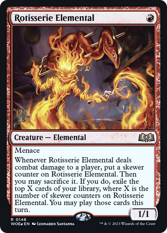 {@R} Rotisserie Elemental [Wilds of Eldraine Prerelease Promos][PR WOE 148]