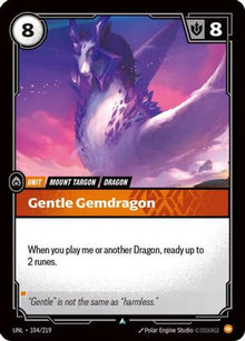 Gentle Gemdragon (104/219) - Unleashed Foil